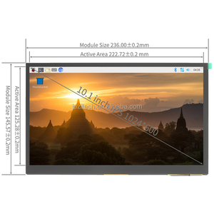 Raspberry Pi LCD 10,1 Zoll 1024 × 600 IPS TFT-Display 10,1 Zoll kapazitiver Touchscreen LCD (H) mit Lautsprechern und Ständer - Product Image 4