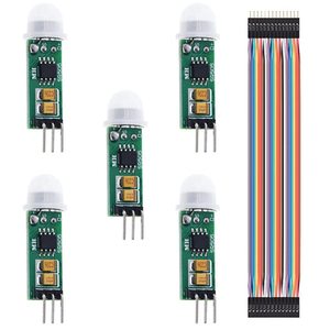Mini MÓDULO DE Detector PIR infrarrojo AIsmartlink para interruptor de Sensor de cuerpo Arduino con Cable Dupont Sensor de movimiento humano