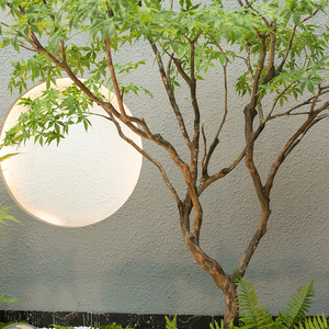 Simüle yeşil akçaağaç ağaç, akçaağaç yaprağı ağaç tasarımı, dekorasyon, sahte ağaç vitrin, yeşil bitkiler, kapalı peyzaj - Product Image 3