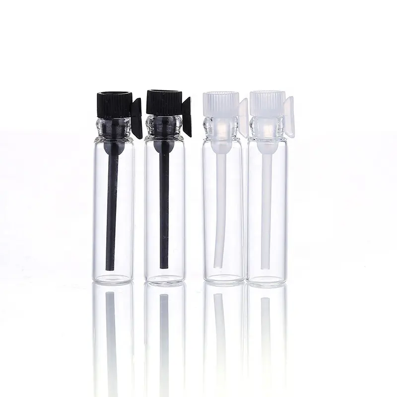custom Mini Glass Perfume Small Sample Vials Perfume Bottle 1ml 2ml Empty Laboratory Liquid Test Bottle
