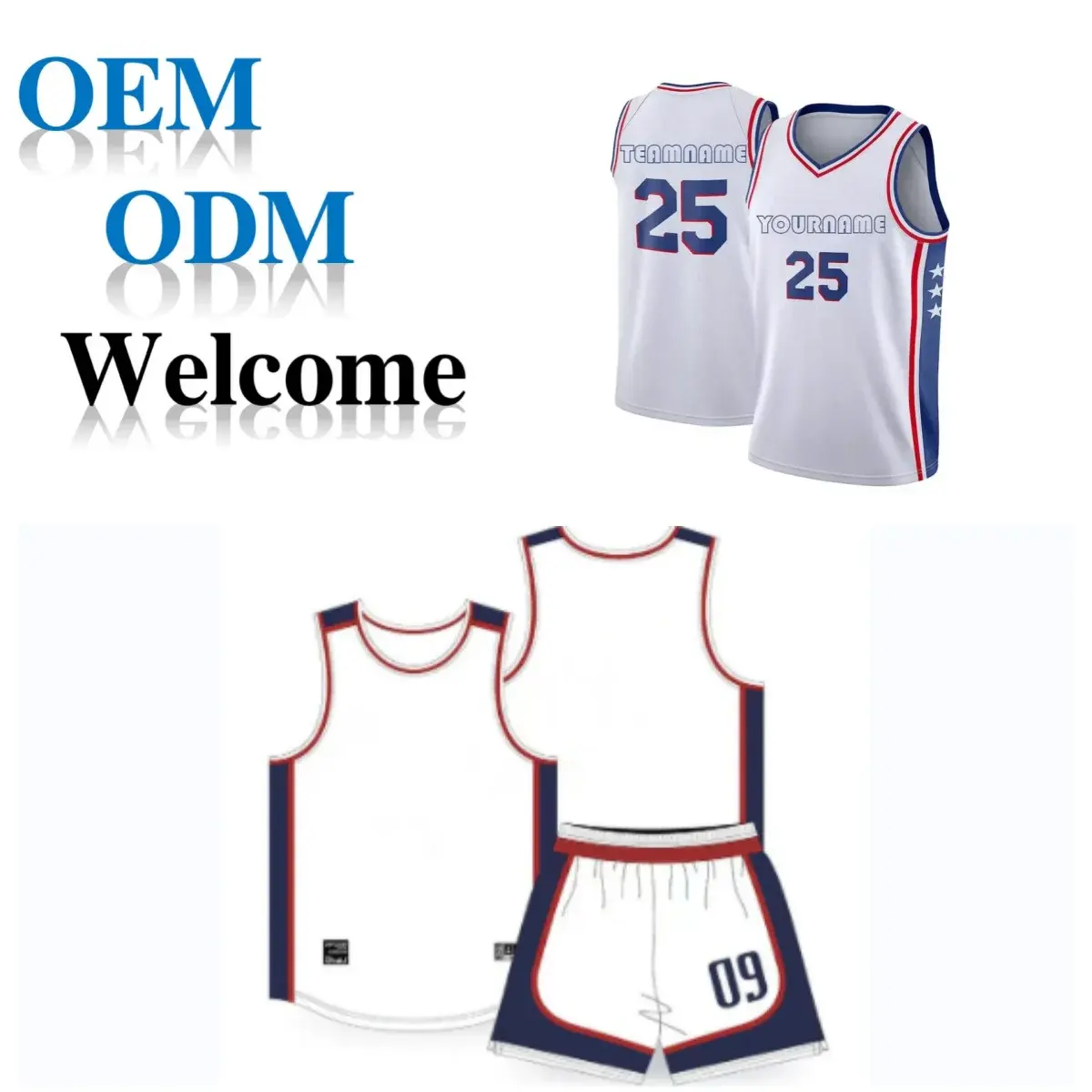 Camiseta de baloncesto en blanco con sublimación personalizada, chaleco bordado, malla transpirable, secado rápido, diseño personalizado, camisetas de baloncesto