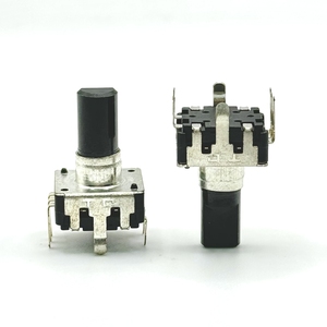 E12 codificatore rotativo di 360 grado codificatore Audio 5 Pin 24 posizione con interruttore a pulsante maniglia 12mm - Product Image 1
