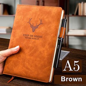Colore marrone preghiera diario e planner portafoglio in pelle cristiana per gli uomini cerniera diario personalizzato stampa design il proprio notebook - Product Image 2