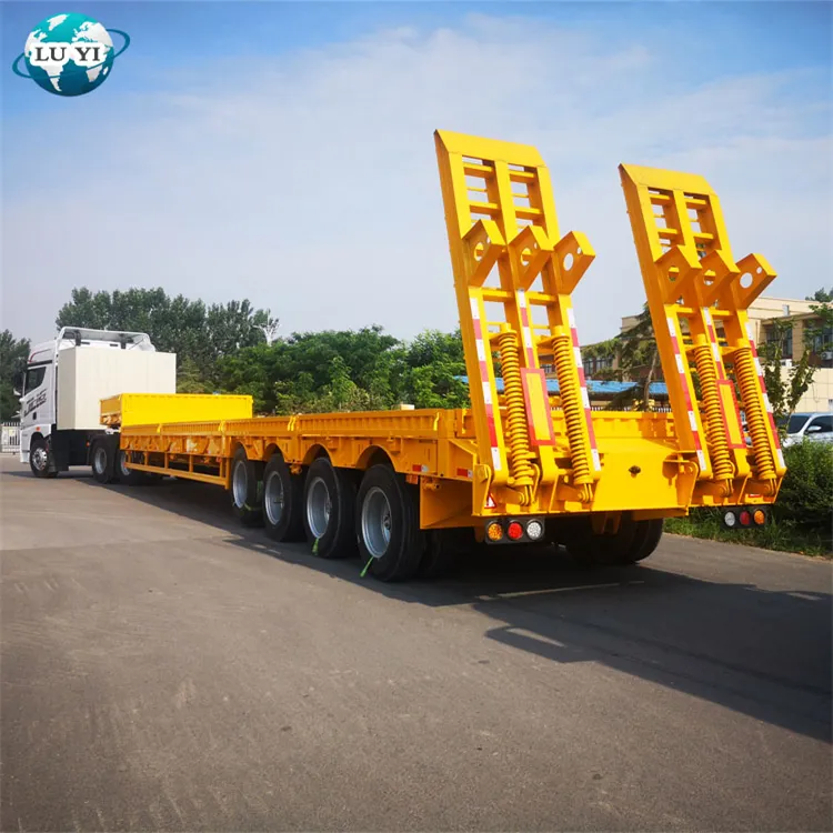 Gooseneck Low Platform Semi Trailer Low Bed Semi Tow Truck 40 Ton Low Bed Trailer For Sale South Africa