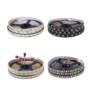 Striscia pixel led intelligente 1m/4m/5m WS2812B, PCB nero/bianco 74/m WS2812 IC;WS2812B/M 30/60/144 pixel, IP30/IP65/IP67 DC5V