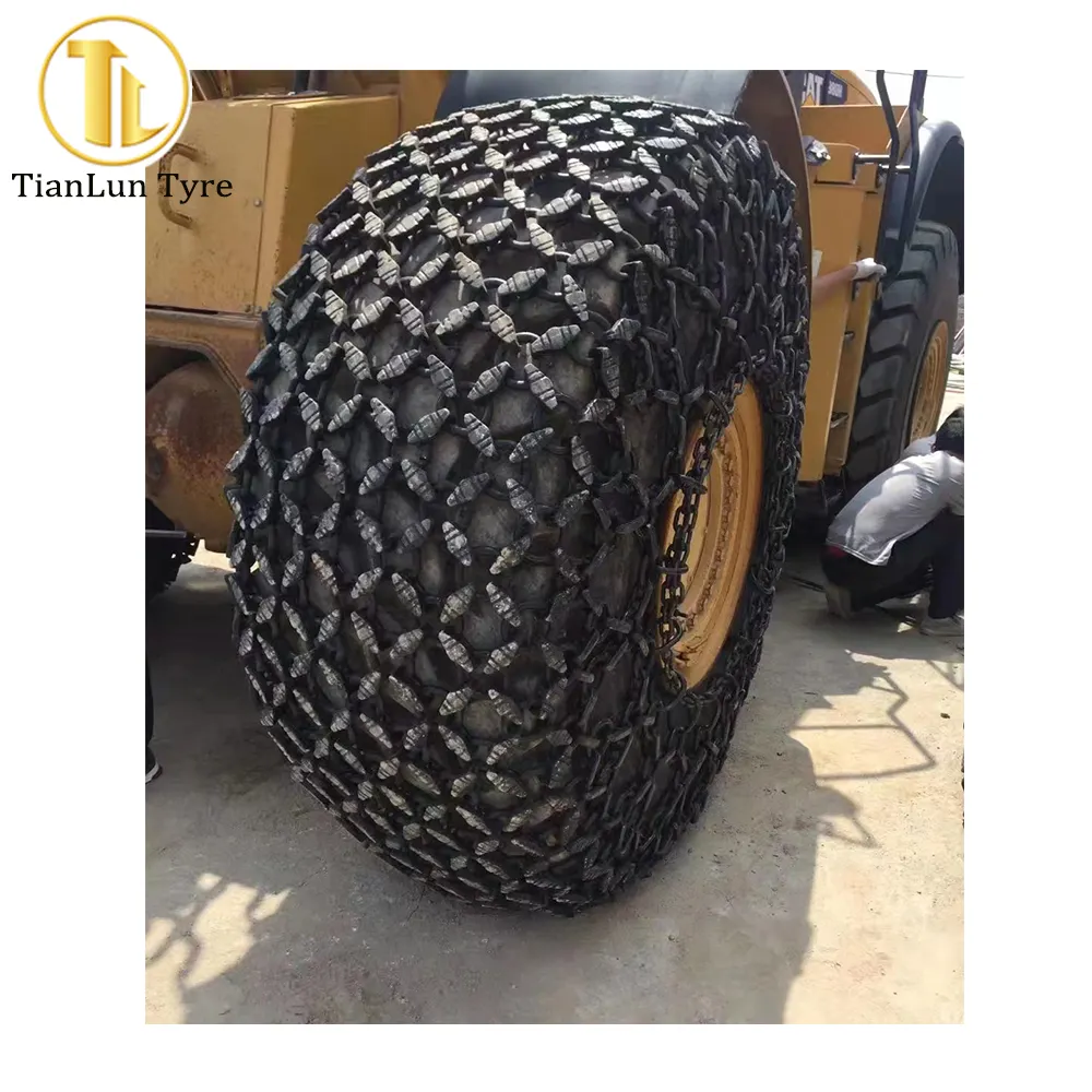 dump truck tire protection chain for wheel loader 23.5- 25 loader tire chains