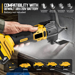 Herramienta oscilante inalámbrica para batería Dewalt 20V, herramienta de motor sin escobillas de 6 velocidades variables, kit de multiherramienta oscilante - Product Image 2