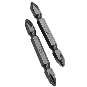 65mm Double Head Phillips Magnetic Screwdriver Bit Anti-Slip Power <strong>Tools</strong> <strong>S2</strong> PH2 1/4&quot; Hex Shank Electric Screw Driver Bit - Product Image 2