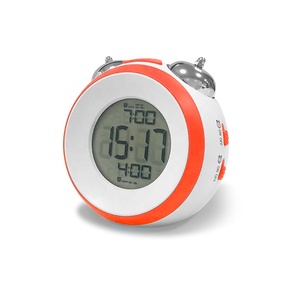 Reloj despertador de doble campana de Metal, Digital LCD, de mesa, multifunción, de escritorio, pesado, luz trasera para dormir - Product Image 6