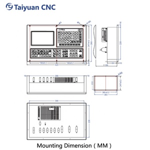Tornio a 2 assi e controller CNC di tornitura con nuovo pannello di controllo inglese ATC + PLC + Macro + M3 kit completo cnc usb - Product Image 5