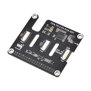 Cappello da 2 pollici per lampone Pi 5, espande i connettori PCIe FFC a 2 canali supporta l'impilamento di più cappelli PCIe - Product Image 1