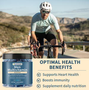 OEM Multi-Vitamines A, D, C, E, Biotine, Acide Folique Suppléments Multivitamines pour Hommes Gommes Multivitamines pour Hommes Vegan - Product Image 2