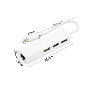 Hub usb 3 in 1 di tipo c per laptop USB3.1 di buona qualità compatibile con hub adattatore scheda di rete USB3.1/ 2.0/1.2/1.0 ethernet - Product Image 4