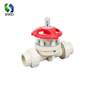 SWD endüstriyel sınıf DN15 DN20 DN25 DN32 DN40 DN50 çift gerçek sendika diyafram valf plastik UPVC CPVC PPH PVDF diyafram valf - Product Image 1