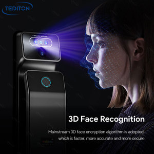 Smart Lock Cerradura Wifi biometrico impronta digitale di sicurezza completamente automatico 3d riconoscimento del volto Smart serratura della porta con la macchina fotografica - Product Image 3