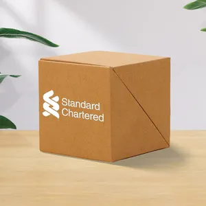 定制设计立方体形状便签套装牛皮纸纸垫笔筒套装促销便宜的便签定制徽标带盒便签 - Product Image 3