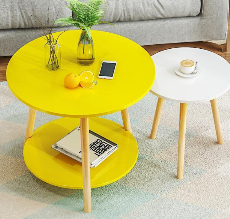 Sofa Side Table Nordic Mini Coffee Table Living Room Furniture Simple Mobile Side Table Bedside Small Table