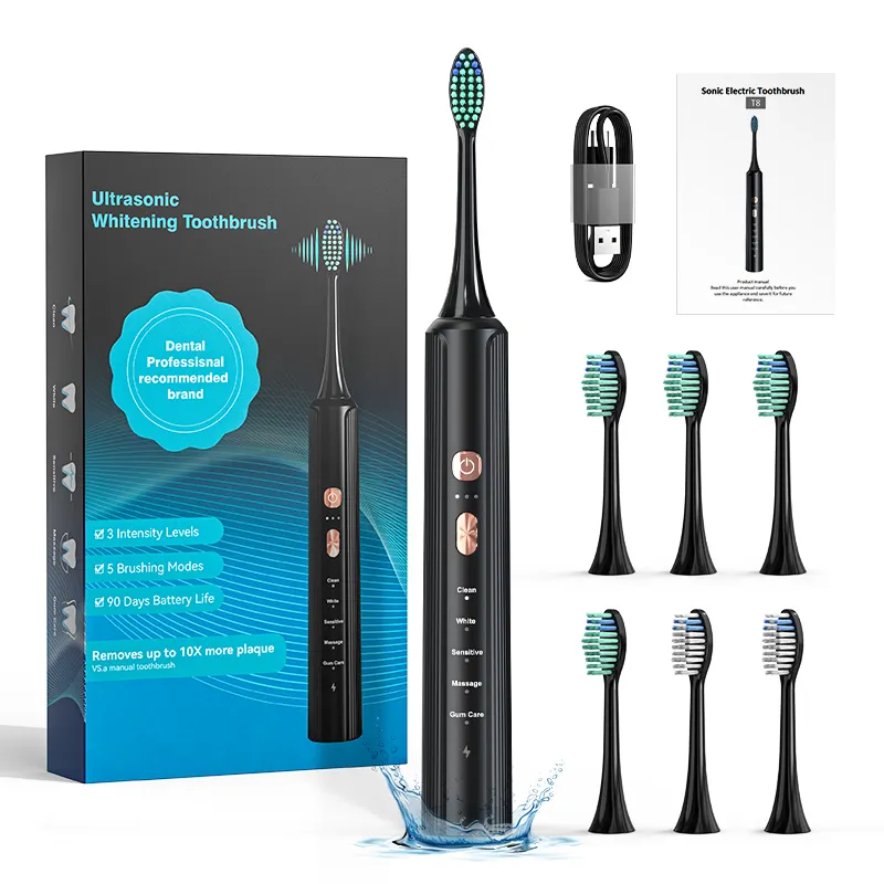 SUNUO Source Factory OEM Customized Packaging Home Use Oral Care Sonic Electric Toothbrush for Teeth Whitening