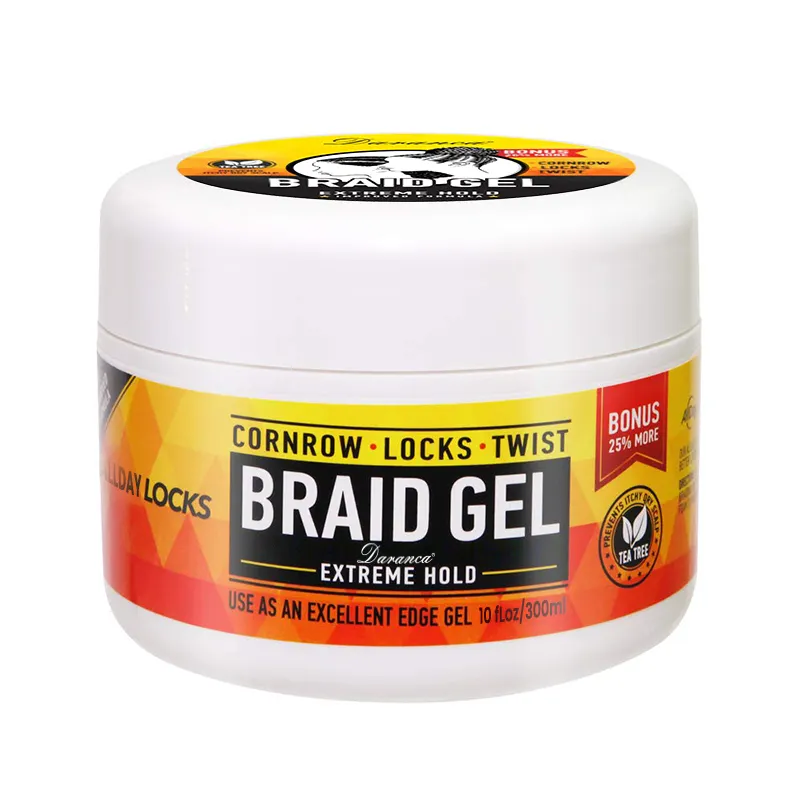 Gel trenzado de marca privada, Gel Loc hidratante antipicaduras, Gel trenzado para cuero cabelludo fresco, retención Extra para Estilismo de torceduras, 300ml