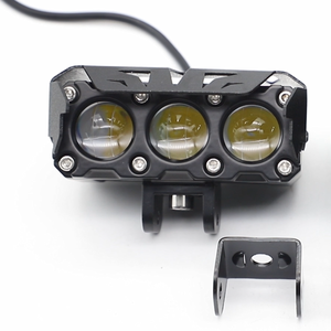 Alüminyum yağmur geçirmez çift renkler 3000K 6000K aydınlatma ayarlanabilir projektör Strobe 3LEDS Motor aydınlatma sistemi sis işık - Product Image 2