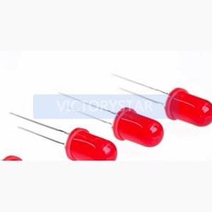 5MM <strong>Red</strong> High Brightness Light Emitting Diode Tube LEDPin length 16mm Diameter 5mm Reference voltage 18022V Reference current 5mA - Product Image 1
