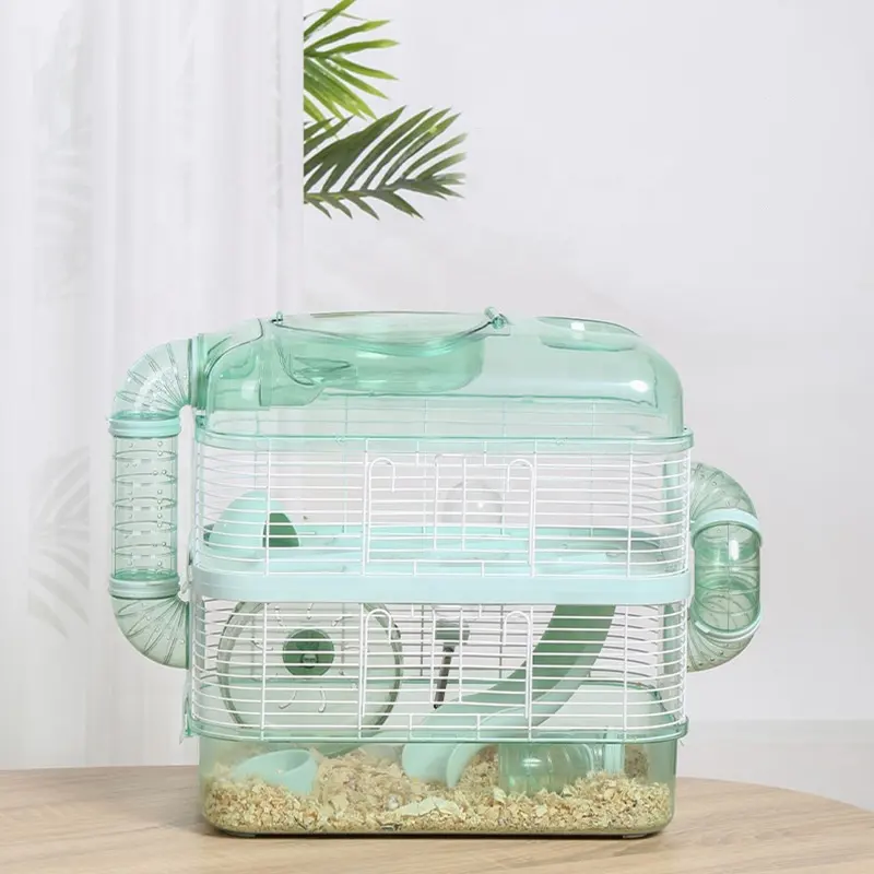 Transparent Hamster Cage Ideas Hamster Villa Fun Home Small Animal Cage Hamster With Tunnel Hot Sale Pet House