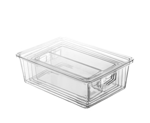 塑料冰箱收纳器收纳盒可叠放食品蔬菜盒厨房5件套冰箱收纳器收纳盒 - Product Image 1