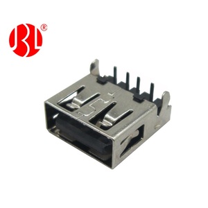 USB 2.0 a型母插座，4针LCP连接器，用于键盘PCB安装 - Product Image 2