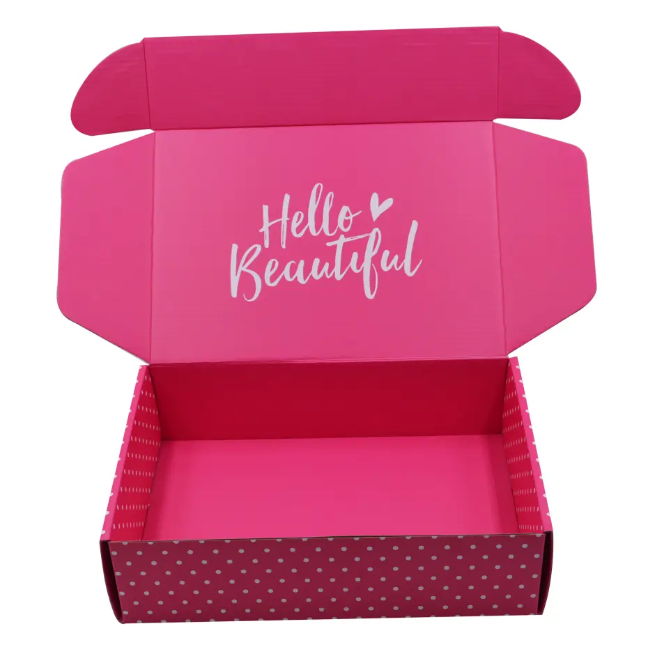 Kotak Pengiriman Lip Gloss Es Krim Lucu Kertas Bergelombang Mailer Kustom Kotak Kemasan Lipstik Logo Kustom untuk Produk Kecantikan