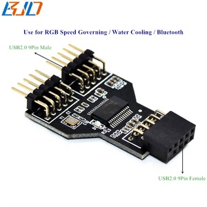 Motherboard USB 9-Pin <strong>Header</strong> <strong>1</strong> to Dual 2 9Pin USB 2.0 Adapter Riser Card - Product Image 2