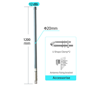 Ngoài trời <span class=keywords><strong>2.4G</strong></span> tăng cao 5dBi 6dBi 7dBi 8dBi 9dBi <span class=keywords><strong>10dB</strong></span> 11dBi 12dBi thấp VSWR với khung Omni hướng <span class=keywords><strong>Wifi</strong></span> Ăng Ten sợi thủy tinh - Product Image 3