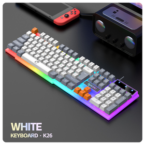 Factory Direct T26 Tri-Color LED Mechanical Feel Gaming <strong>Mouse</strong> Keyboard <strong>Combo</strong> Set USB Customizable Desktop Language for New Users - Product Image 6