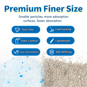 L'eliminazione degli odori potenti nessuna raccolta richiedeva una lettiera per gatti cristallina leggera e Non aggregata a bassa polvere - Product Image 4