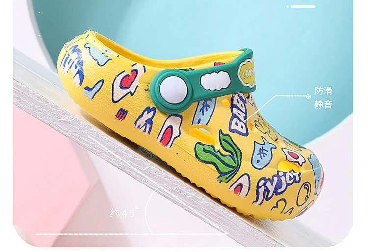 Children Garden Clogs Anti-Slip EVA Garden Shoes Custom Printed Slippers Sandals