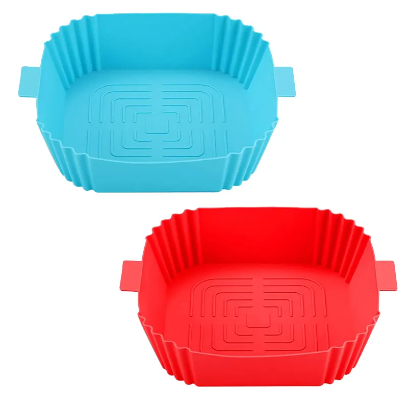 Baking Pan Silicone Muffin Mold Cake Maker Reutilizável Dobrável Antiaderente Retângulo Dobrável Air Fryer Forro De Silicone