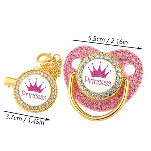定制新生儿双酚a免费奢华珠光假人乳头安抚硅胶婴儿安抚奶嘴升华 - Product Image 6