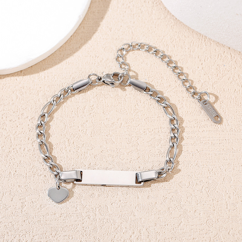 Silver Childrens bracelet small heart