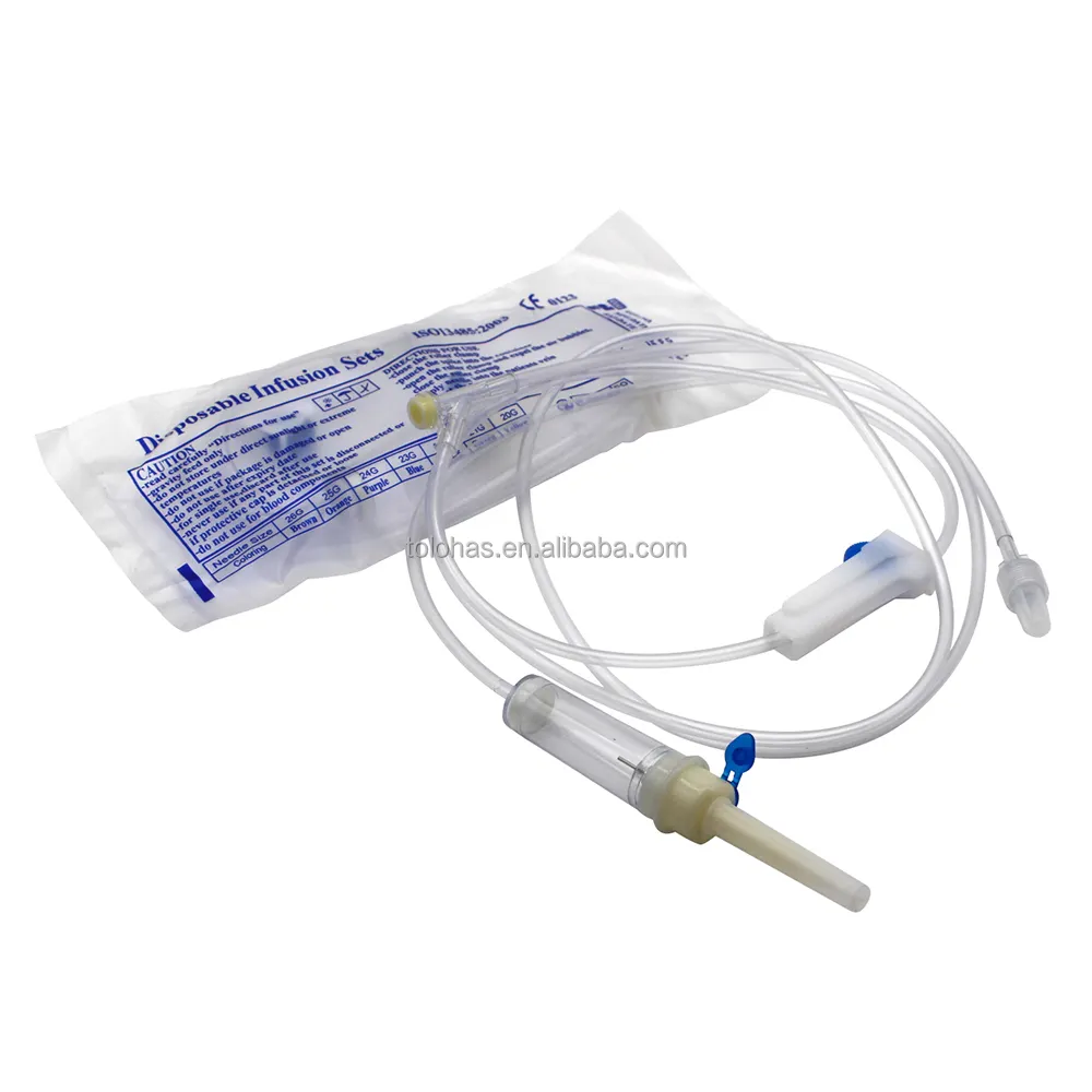 LHL050 Good Quality Children/Adult Luer Lock IV Infusion Set Transfusion Systems Disposable Infusion Set