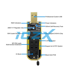 ICZX CH341 programmatore USB mainboard route LCD BIOS FLASH 24 25 bruciatore - Product Image 2