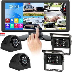 Hesida 10,36 pulgadas MP3MP5 Bluetooth impermeable cámara de visión nocturna 4K pantalla táctil Quad Split DVR Monitor para RV camión Van - Product Image 2