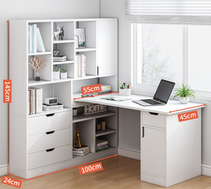 <strong>Simple</strong> Desktop <strong>Computer</strong> <strong>Desk</strong> Home Corner <strong>Desk</strong> Bookcase Combination <strong>Simple</strong> Student Writing <strong>Desk</strong> - Product Image 5