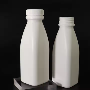 300 ml HDPE材料四角い底勾配狭い口ボトル、ミルク、ジュースなどを保管するための食品グレードのプラスチックボトル。 - Product Image 2