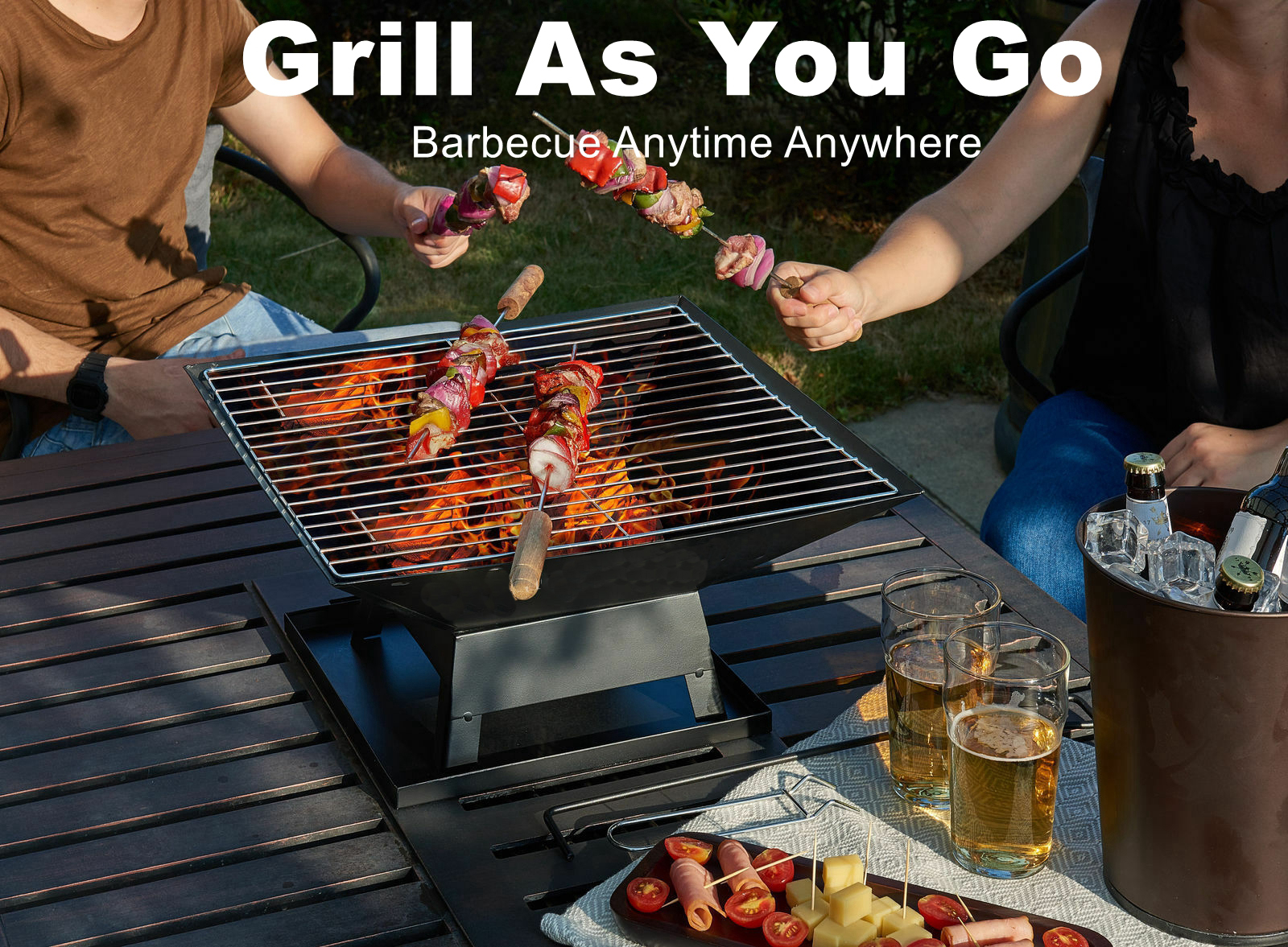 Amazon hot barbecue stove Portable fire pit wood fire Net Outdoor brazier OEM grill for outdoor camping barbecue