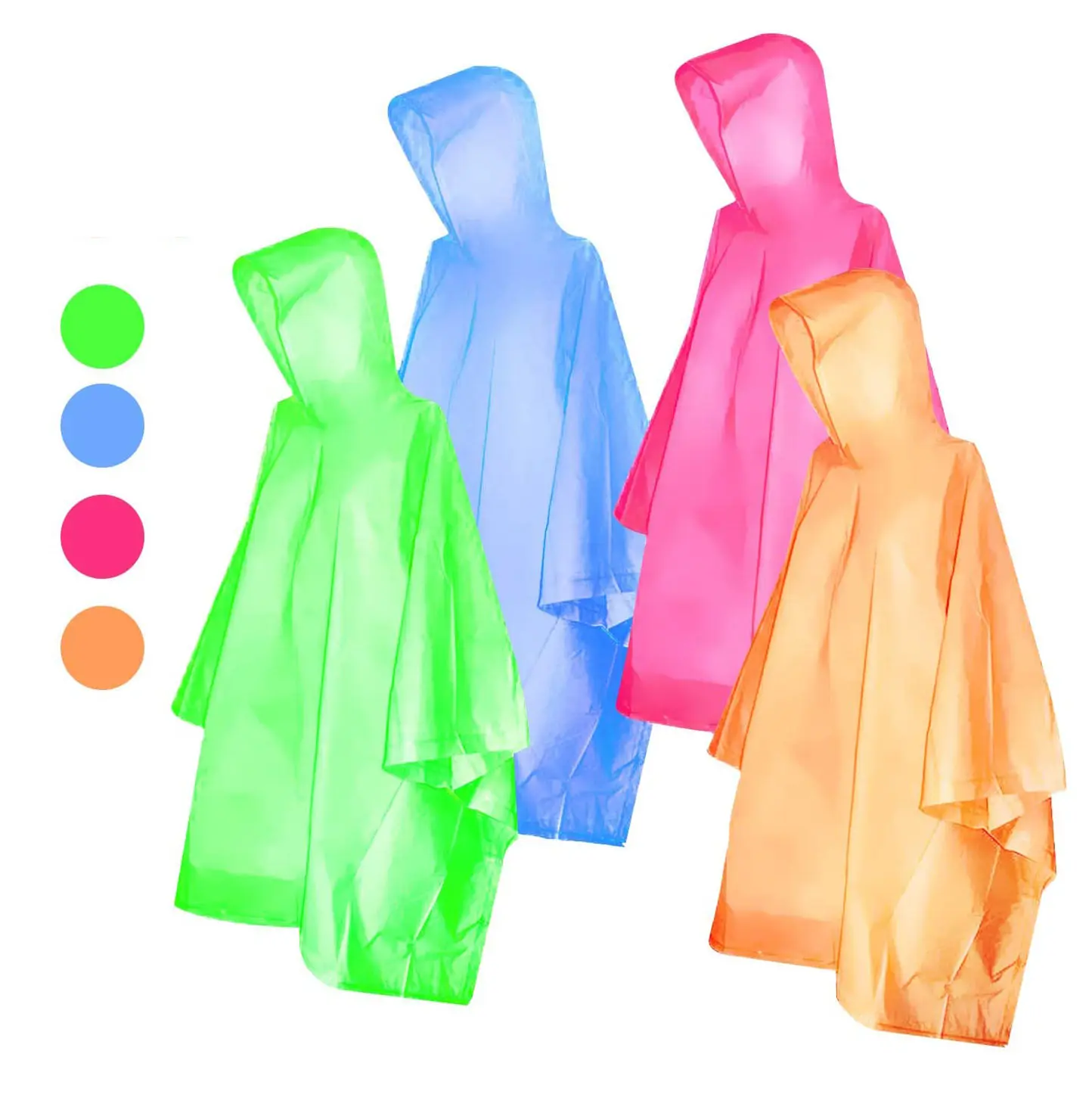 Manteau de pluie d'urgence imperméable en plastique Poncho Portable jetable pour les enfants Voyage gratuit Imperméables pour femmes VÊTEMENTS DE PLUIE Transparent PE