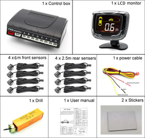Sistema de aparcamiento LCD Parktronic automático, 8 sensores, Monitor de marcha atrás para coche, asistente de Radar de punto ciego impermeable para Estacionamiento seguro - Product Image 6