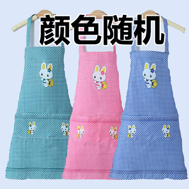 Delantal con estampado de conejos, color aleatorio.
