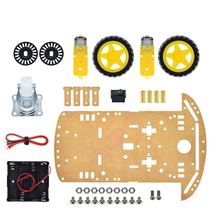 TZT-Kit de Chasis de coche Robot inteligente, Motor nuevo, codificador de velocidad, batería, caja 2WD para Arduino, Envío Gratis