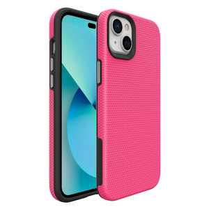 三角形图案设计混合2合1外壳，适用于iphone 14 13，带独立金属按钮，适用于iphone se 2 7/8plus的橡胶油 - Product Image 1