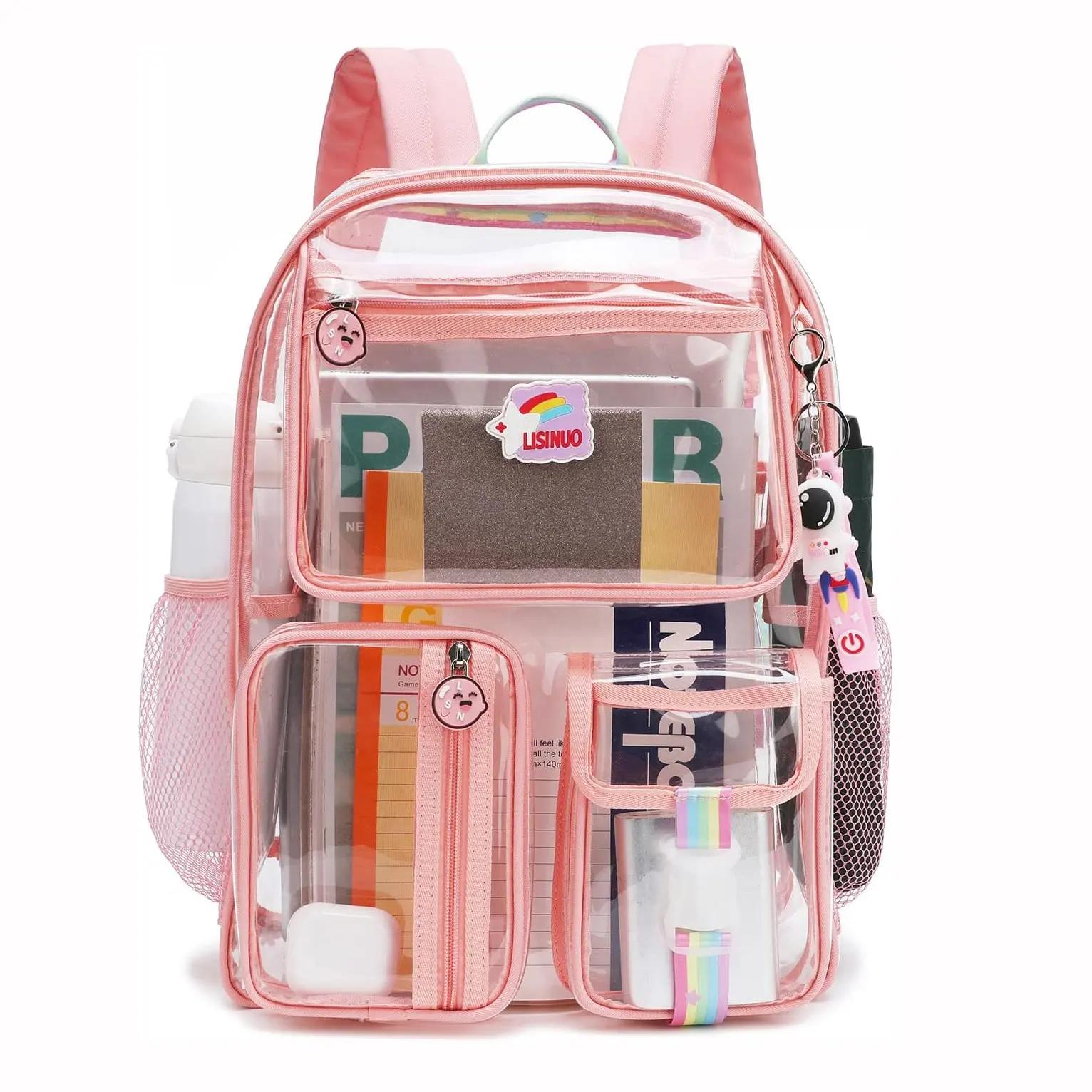 2023 Wholesale Transparent PVC School Bag Custom Color Logo Backpack and Leisure Bag for Unisex Waterproof for Girls and Boys