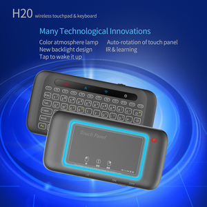 Factory Wholesale H20 2.4GHz Mini Wireless <strong>Keyboard</strong> Remote Control Backlit <strong>Multi</strong>-<strong>Touch</strong> Touchpad USB Rechargeable for <strong>Android</strong> TV - Product Image 2